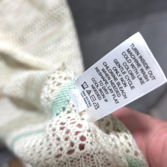 Maurices Striped Pointelle Duster Cardigan , Size Small Open Front Knit Sweater‎ - Picture 8 of 10